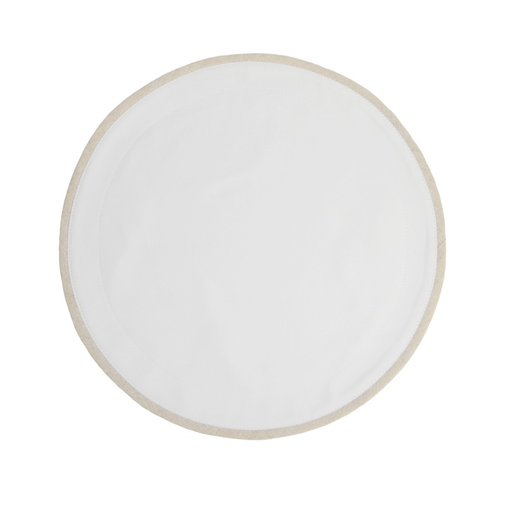 Serviciu de loc pentru masa sau cafea, BLIP, 30 cm, alb cu decor bej, 1 bucata