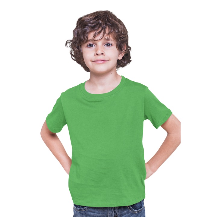 Tricou copii, Basic Simple Fit, Verde mar