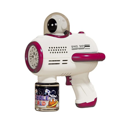 Pistol baloane spuma pentru copii, design anti-scurgere, cu lumina, rosu - eMAG.ro