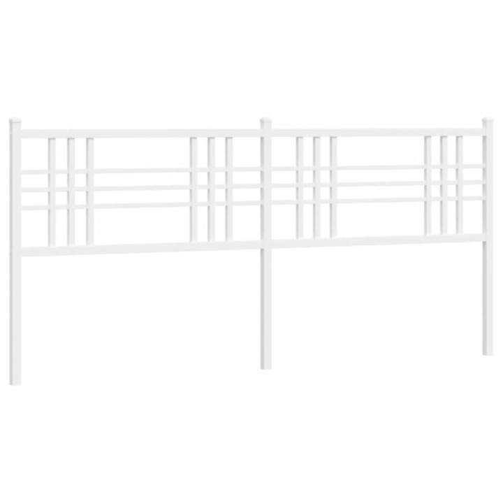 Tablie de pat metalica vidaXL, alb, 180 cm, 6.65 kg 376409