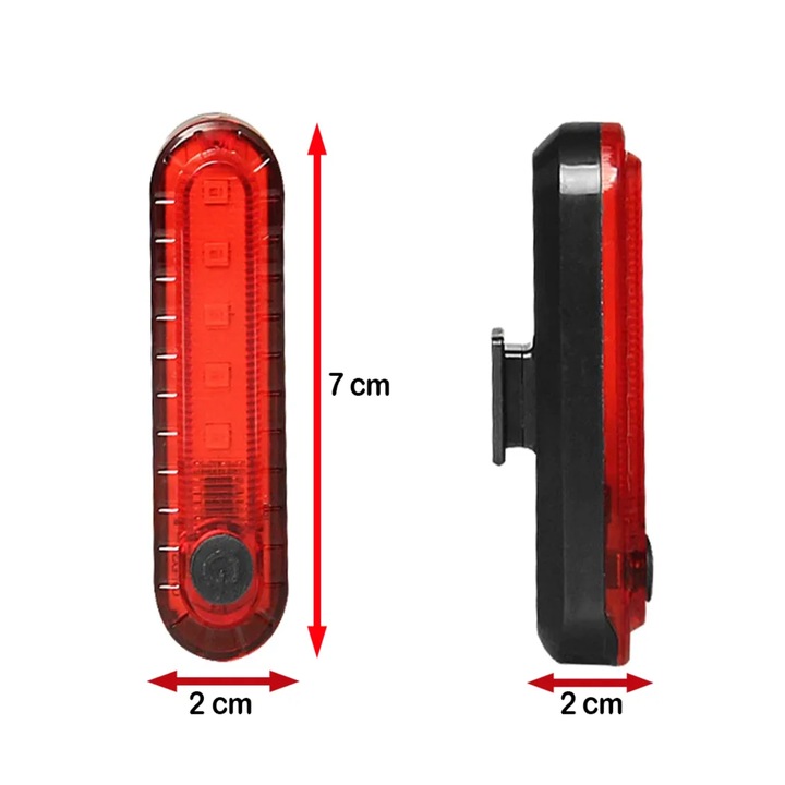 Stop pentru bicicleta, waterproof, incarcare USB, AVI-4032 Negru