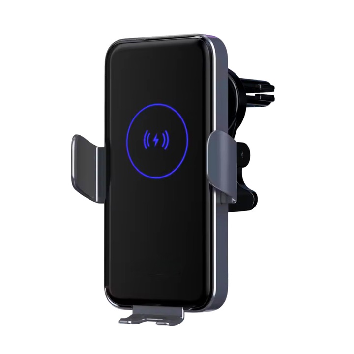 RavaNova™ univerzális autós tartó, 15 W vezeték nélküli töltés, automatikus markolat és kioldás, szürke
