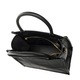 Geanta dama, Musette, Alyssa MM, Piele naturala, negru, 25.5 x 13.5 x 21 cm