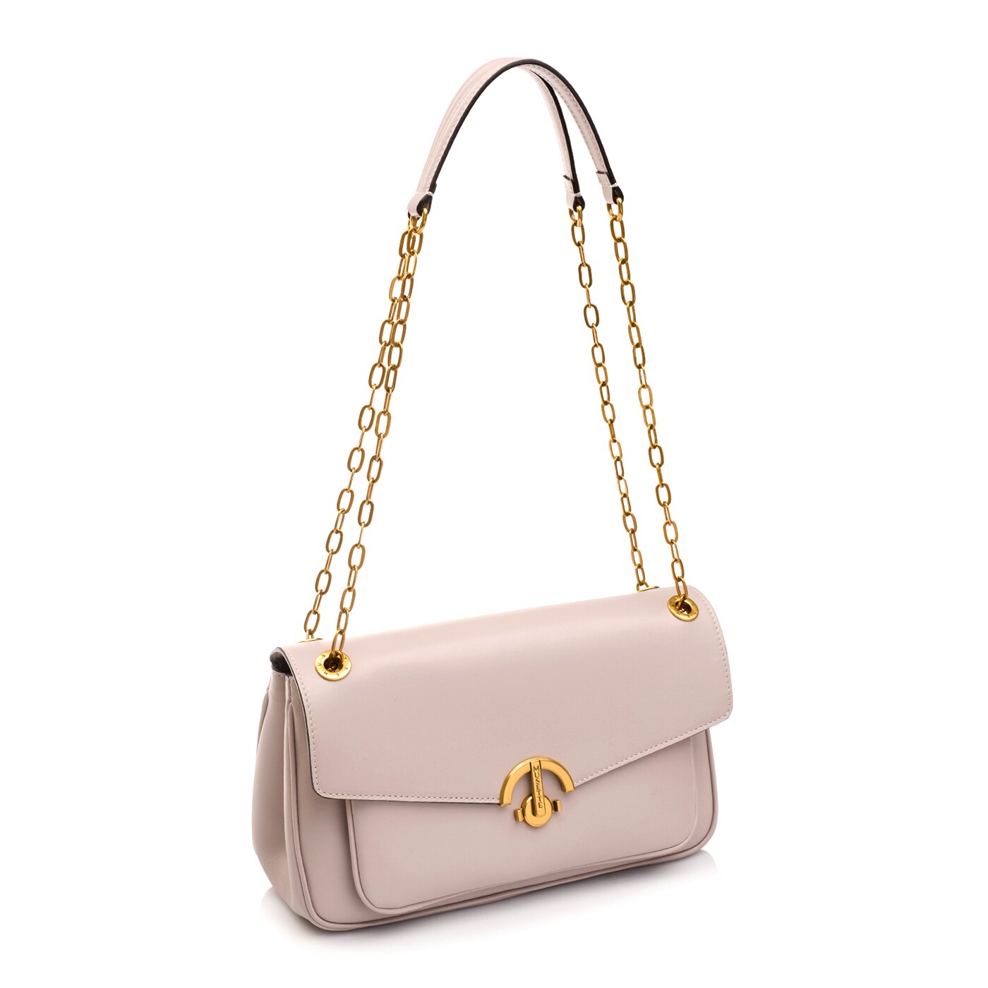Geanta dama, Musette, Coco MM, Piele naturala, gri, 29.5 x 9 x 17 cm ...
