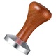Tamper/presa de cafea profesionala, Lecheng®, Lemn/Aliaj de aluminiu, 51mm, Maro