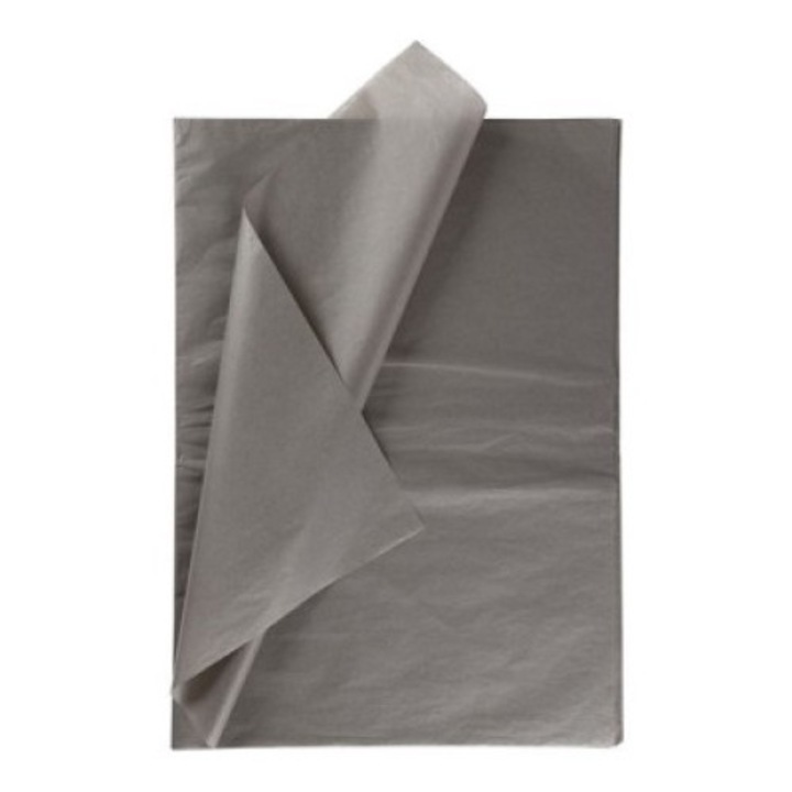 Опаковка от 480 части, копринена хартия, сива, 50 × 75 см