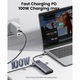 Адаптер USB-C 10 в 1, URWANDER®, докинг станция с HDMI 4K, VGA, 3 USB порта, PD 100W, SD&TF, 3,5 mm аудио, Gigabit Ethernet Type C Multiport Adapter за Windows Mac