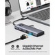Адаптер USB-C 10 в 1, URWANDER®, докинг станция с HDMI 4K, VGA, 3 USB порта, PD 100W, SD&TF, 3,5 mm аудио, Gigabit Ethernet Type C Multiport Adapter за Windows Mac