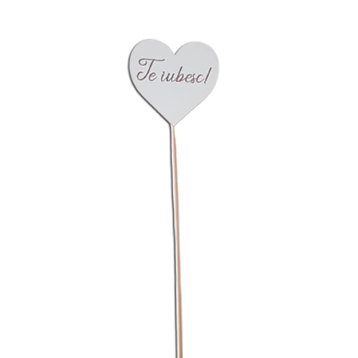 Decoratiune topper inima, te iubesc, lemn, 10 cm, ArtemisGIft