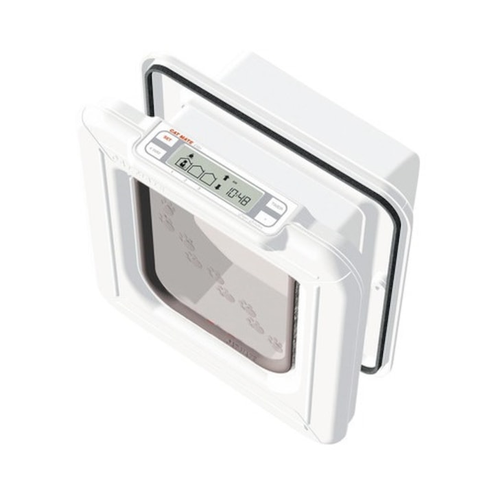 Usa Acces Pisici Cat Mate Elite Cu Microcip Si Temporizator 25x26 Cm Alb