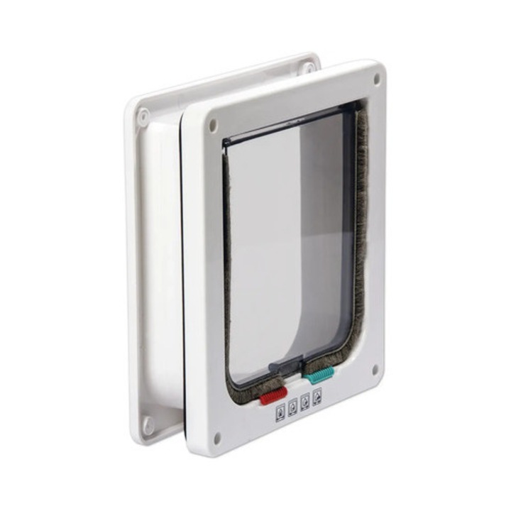 Usa Acces Pisici Karlie Cu 4 Cai De Intrare 23x5x25 Cm Alb