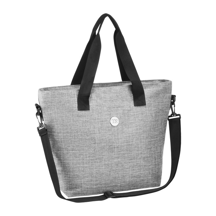 Női válltáska, női táska, nagy shopper, szürke, 33x46, Hilånke