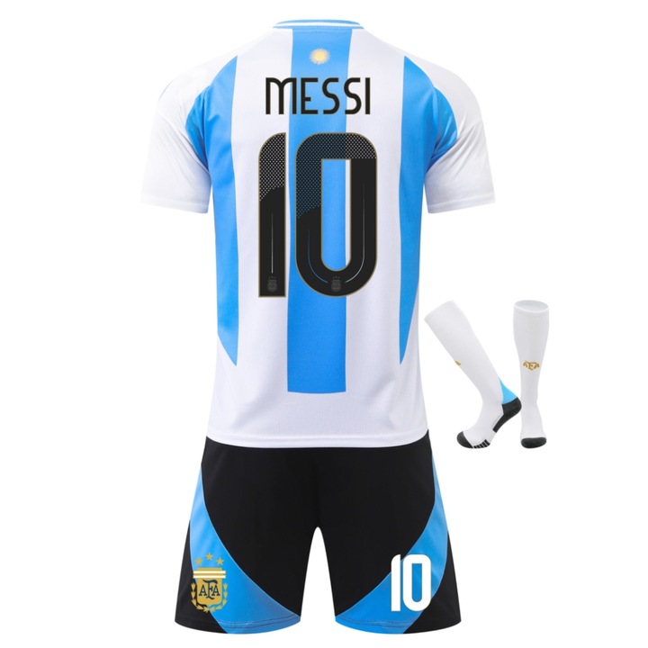 Echipament Sportiv Copii Argentina Messi Tricouri de Fotbal, Poliester, Multicolor, Multicolor
