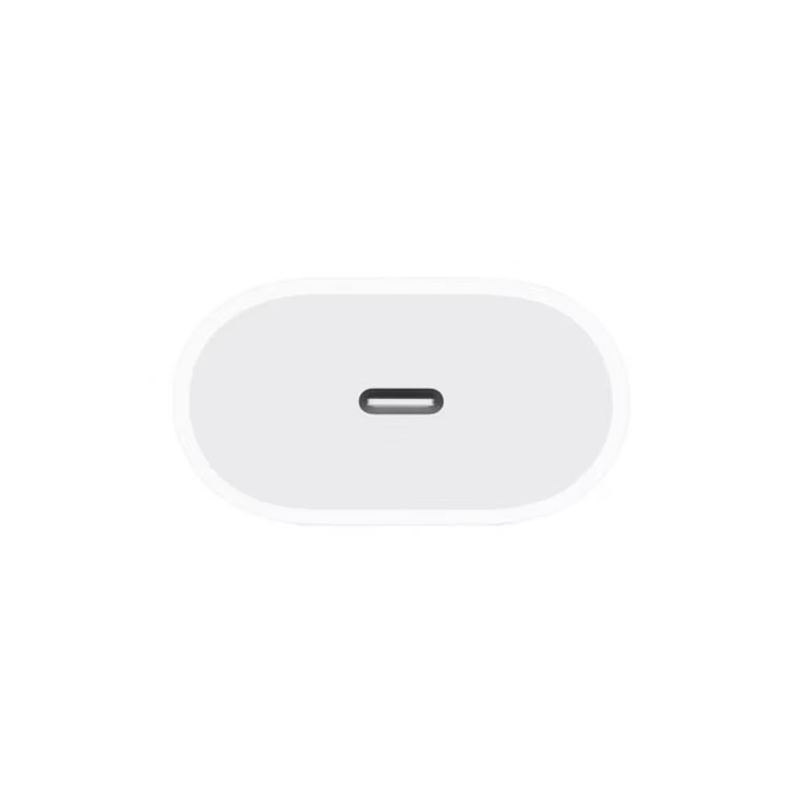 Hálózati töltő iPhone 15/15 Plus/15 Pro/15 Pro Max telefonhoz, gyorstöltés, Type-C, 20 W, fehér