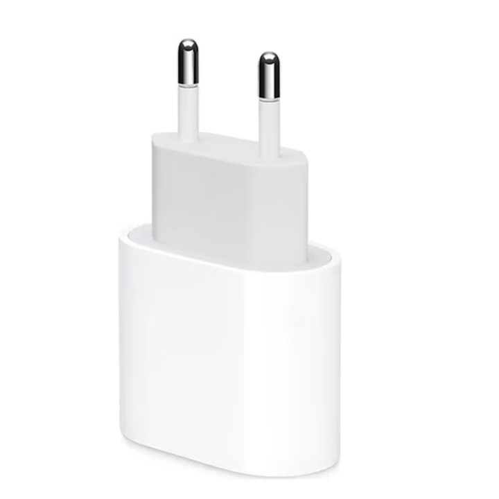 Hálózati töltő iPhone 15/15 Plus/15 Pro/15 Pro Max telefonhoz, gyorstöltés, Type-C, 20 W, fehér