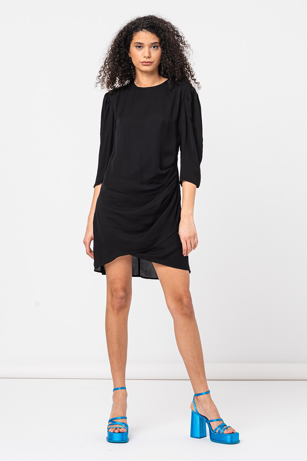 DKNY, Rochie petrecuta cu decupaj pe spate, Negru, 6