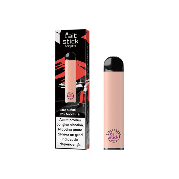 Tigara Electronica de Unica Folosinta, L''aitStick, Mojito, 2% Nicotina, 600 Pufuri