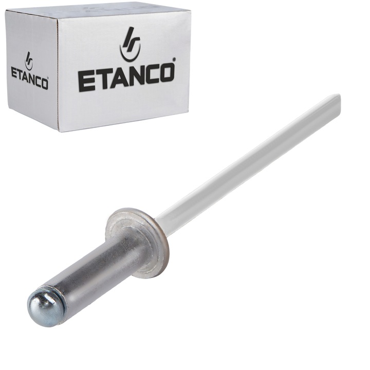 Set 500 Pop nituri din aluminiu 4,8 x 12 mm RAL 9010, Etanco