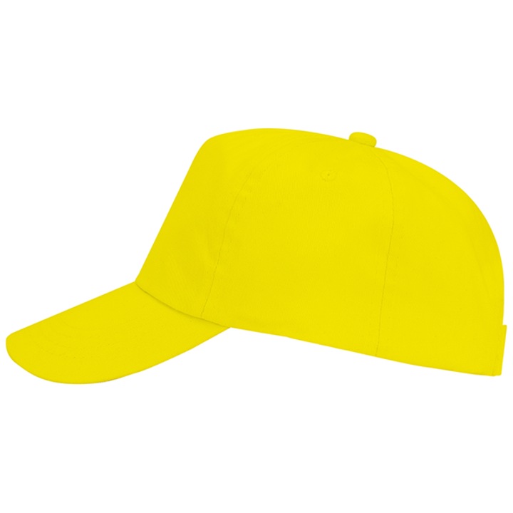 Sapca ajustabila pentru copii, Uranus Kids 5P, bumbac 100%, densitate 170 g/m², galben