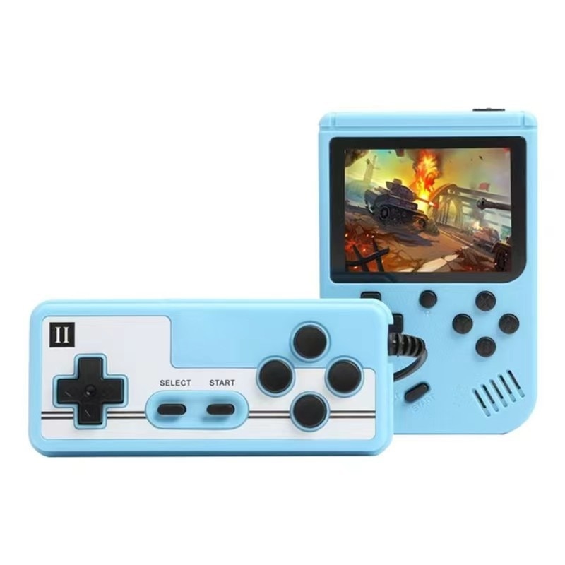 Consola Portabila Retro, Plastic, Albastru, 400 Jocuri