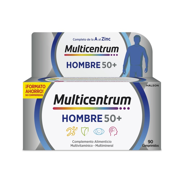 Supliment Alimentar Multicentrum Men 50 +, contine 13 vitamine, 90 capsule