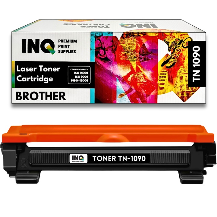 Cartus imprimanta Brother TN1090 negru, 1500 pegini, Certificat ISO 14001 + 9001