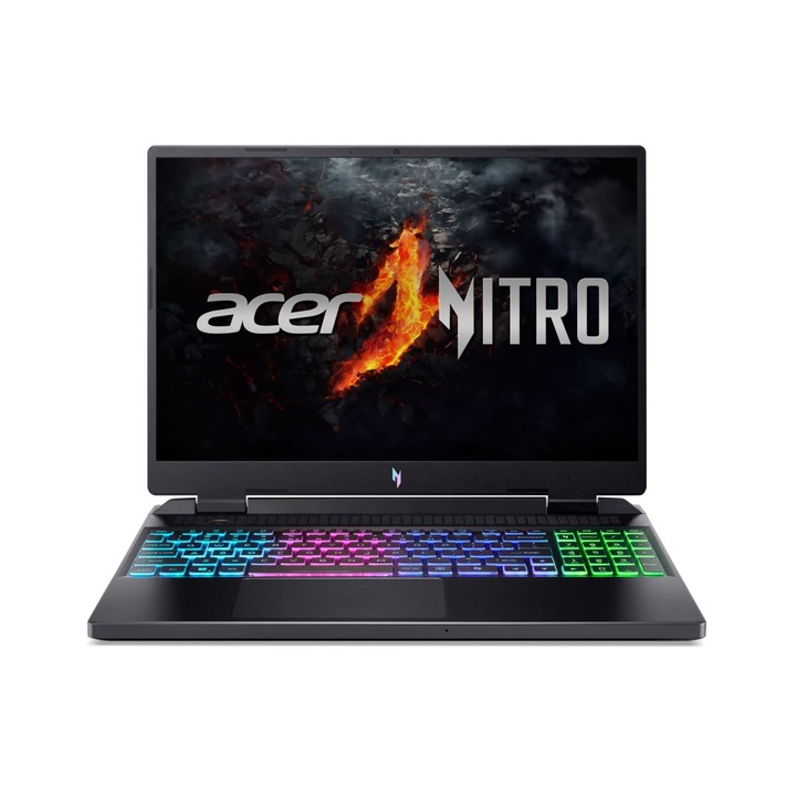 Laptop Acer Nitro 16 AN16-42, 16 inch 1920 x 1200, AMD R7 8845HS 8 C / 16 T, 3.8 GHz - 5.1 GHz, 24 MB cache, 16 GB DDR5, 512 GB SSD, Nvidia GeForce RTX 4060, Free DOS