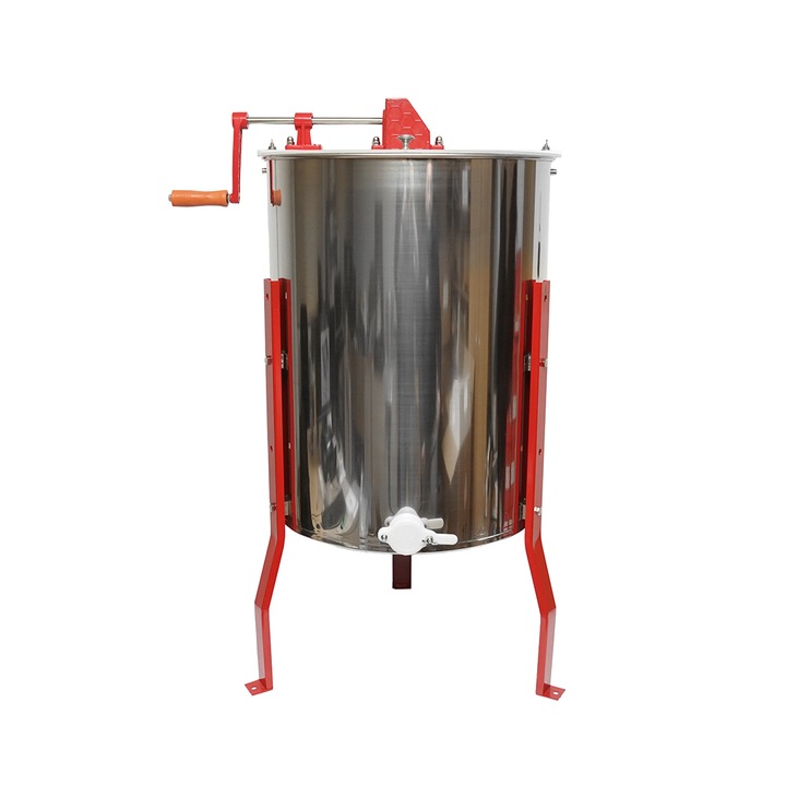 Centrifuga manuala apicola, extractor miere din inox cu 3 rame
