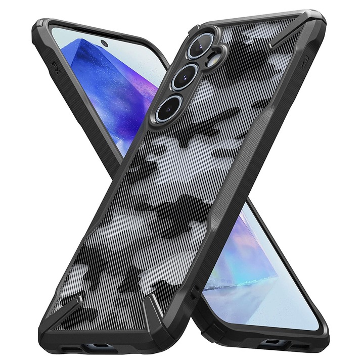 Husa pentru Samsung Galaxy A55 5G, H8, Poliuretan, Camo Black