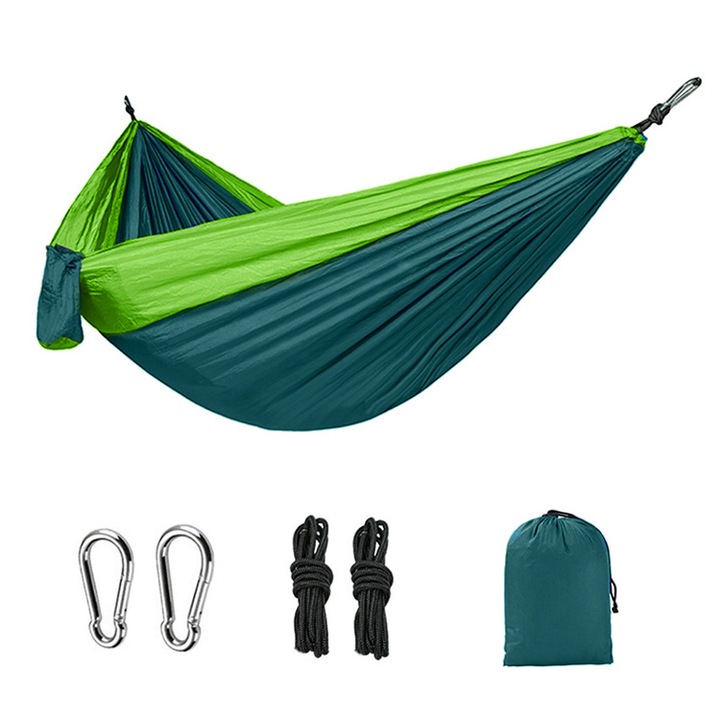 Hamac 270x140cm, rezistent, verde