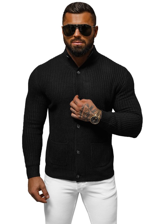 Мъжки пуловер OZONEE NB/MM6020, Черен