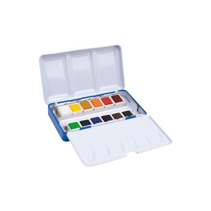 Acuarele 12 culori cutie metalica MILAN