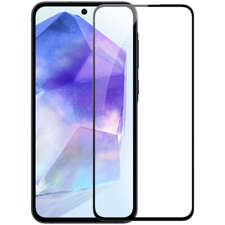 Скрийн протектор за Samsung Galaxy A55 5G, 9D Ceramic, черни ръбове