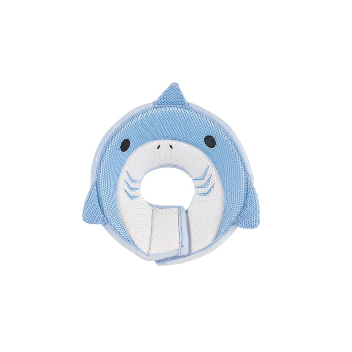 Guler de protectie pentru pisici, moale si reglabil, guler de recuperare anti-ling, albastru, potrivit pentru pisici si pisoi, M (24-27 cm)