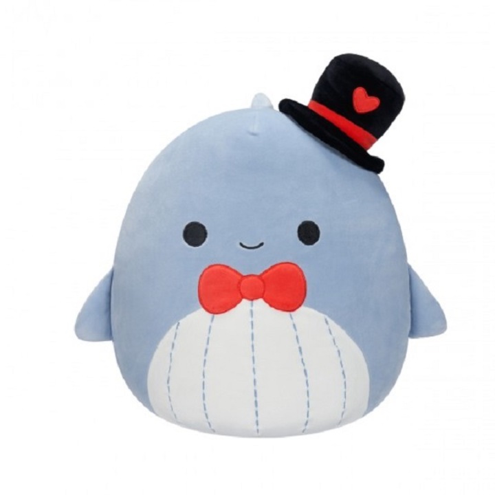 Jucarie de plus 19 cm, Balena albastra Samir, Squishmallows