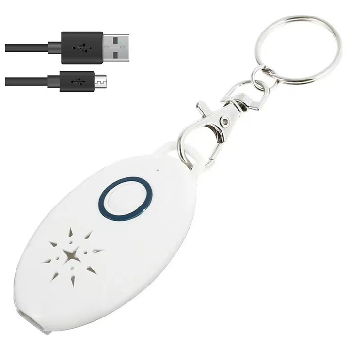 Set Aparat cu ultrasunete Pest Repeller electronic, Portabil si usor de utilizat, Frecventa 5KHz~20KHz, Acoperire 10-30 de metri patrati, Nybgyy®, Alb