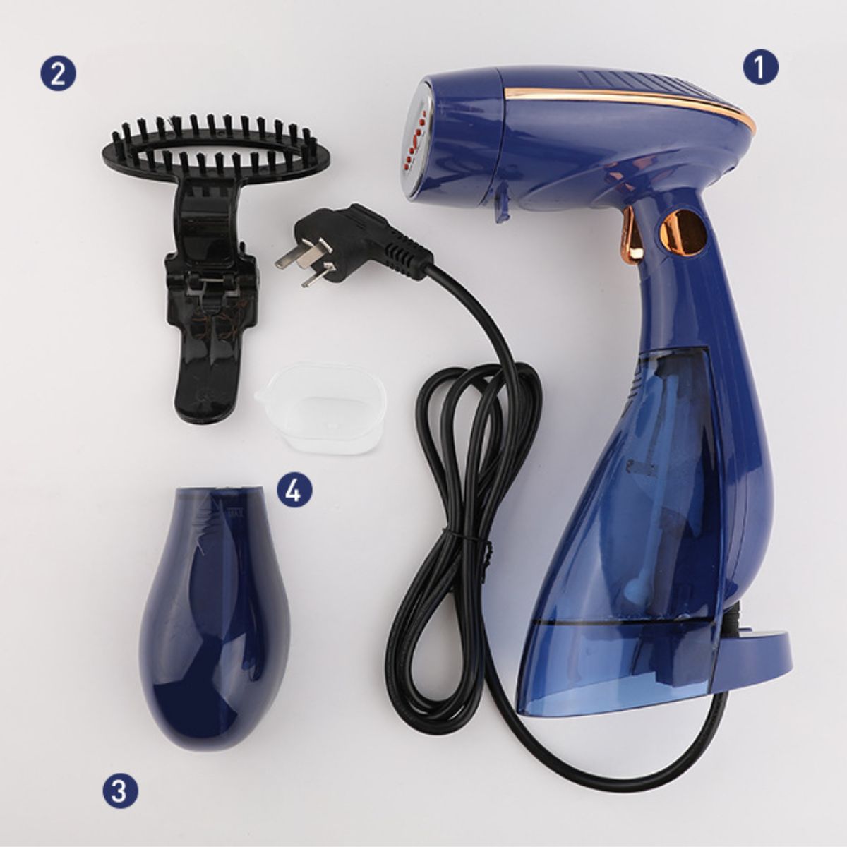 Aparat de calcat si uscat vertical, 1500 W, pliabil, 2 moduri de calcare, 30 gr/min, incalzire imediata, rezervor detasabil 170 ml, accesorii incluse, albastru