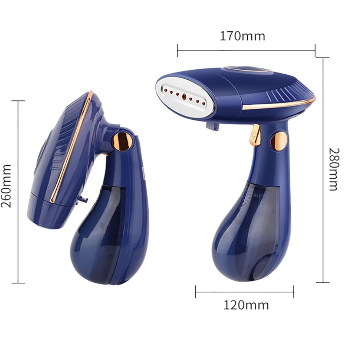 Aparat de calcat si uscat vertical, 1500 W, pliabil, 2 moduri de calcare, 30 gr/min, incalzire imediata, rezervor detasabil 170 ml, accesorii incluse, albastru