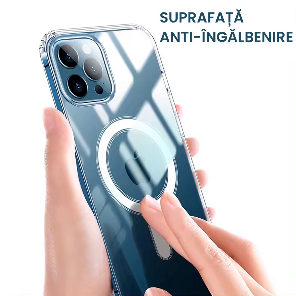 Husa de protectie pentru Iphone 11, Clear Case with Magsafe, Hybrid, Antisoc