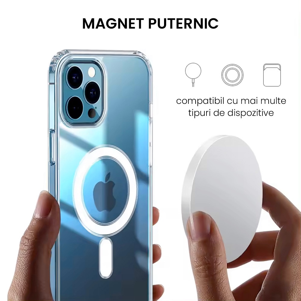 Husa de protectie pentru Iphone 11, Clear Case with Magsafe, Hybrid, Antisoc