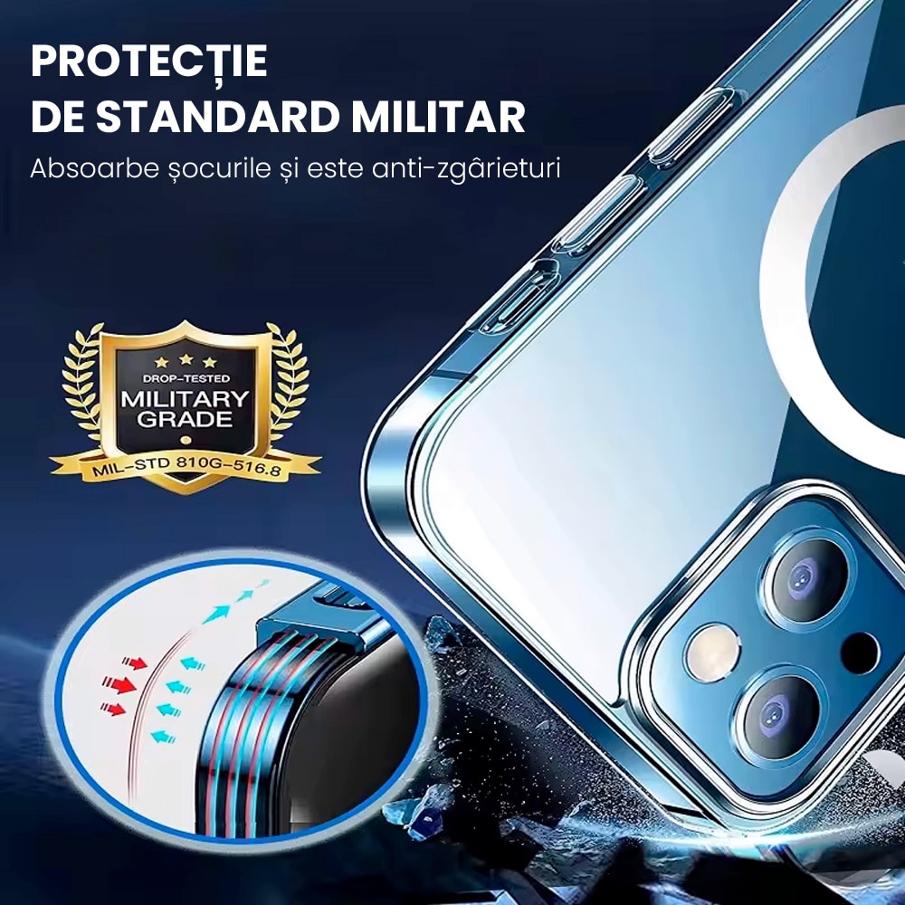 Husa de protectie pentru Iphone 11, Clear Case with Magsafe, Hybrid, Antisoc