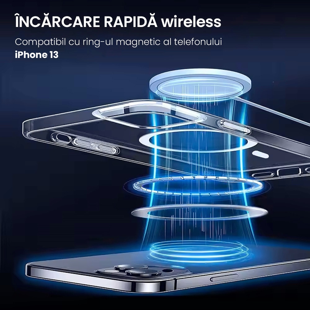 Husa de protectie pentru Iphone 11, Clear Case with Magsafe, Hybrid, Antisoc