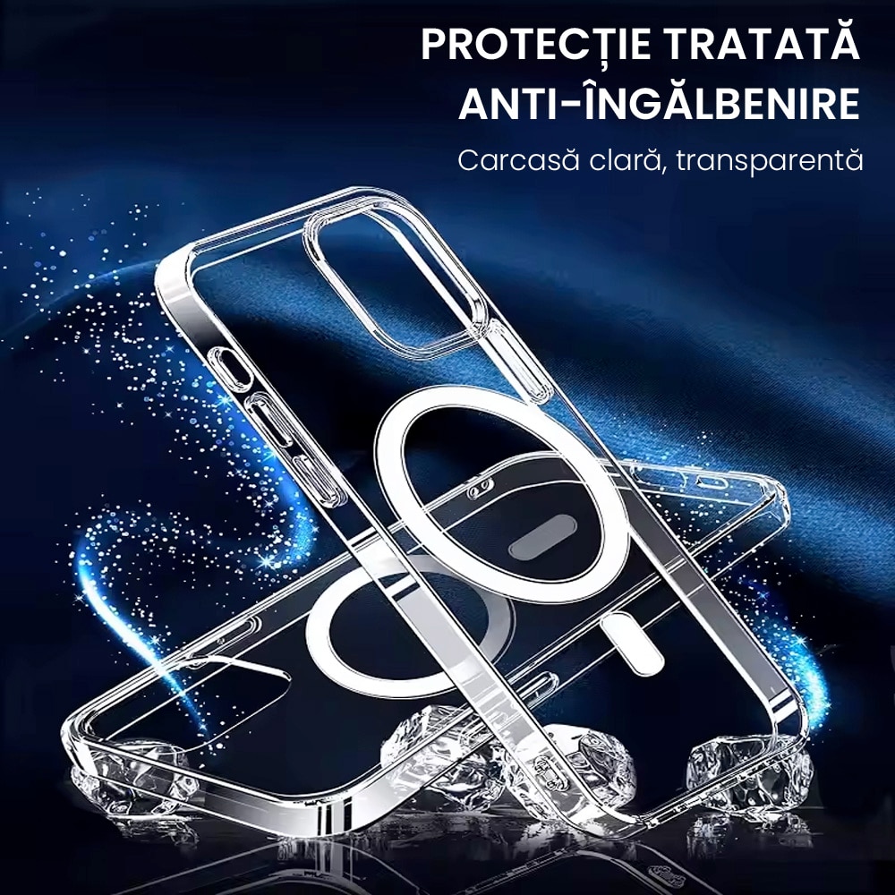 Husa de protectie pentru Iphone 11, Clear Case with Magsafe, Hybrid, Antisoc