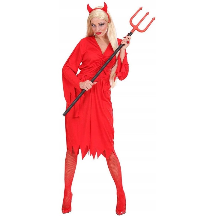 Furca Diavol, Halloween, 100Cm, Plastic, Negru/Rosu