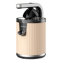 Storcator de citrice Cecotec Xqueeze RetroJuice 600 03897, 600 W, filtru din inox, anti picurare, 2 conuri de plastic, bej