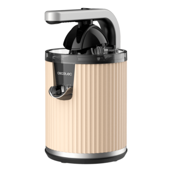 Storcator de citrice Cecotec Xqueeze RetroJuice 600 03897, 600 W, filtru din inox, anti picurare, 2 conuri de plastic, bej