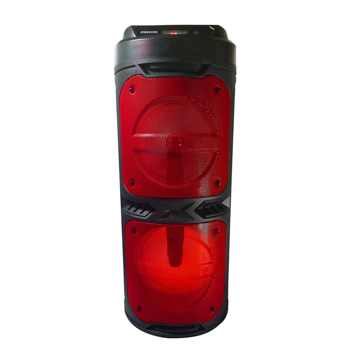 Hordozható hangszóró ZQS 6209, 60W PMPO, piros