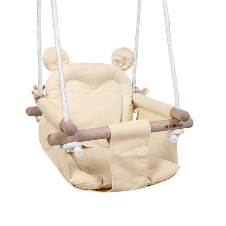 Leagan de copii si bebelusi, Tulano Hop 30, pentru interior si exterior, 40 x 40 x 25 cm, 180 cm, Bej