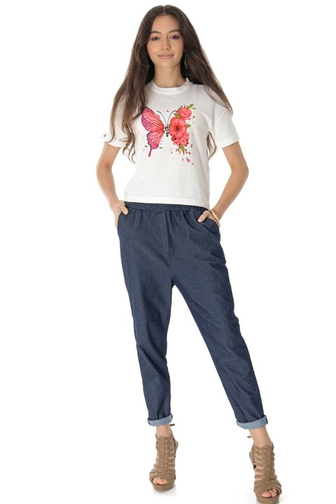 Pantaloni casual din denim ROH TR504, Onesize