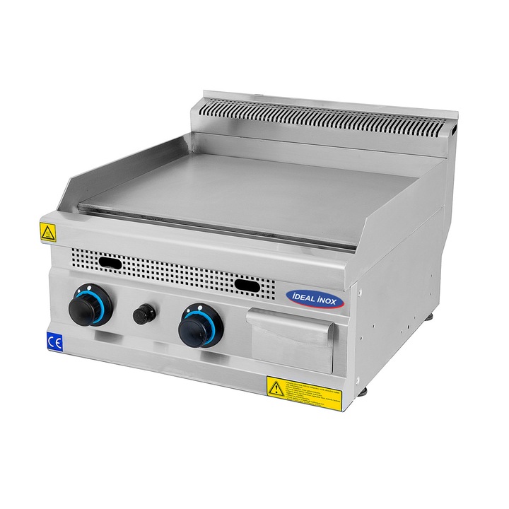 Gratar profesional Ideal Inox placa neteda 60 cm gaz natural Linia 630